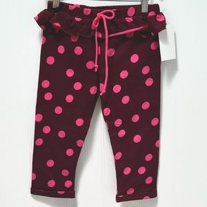 Lil Lemons Polka Dot Girls Cropped Leggings For Love and Lemons Childrens Line